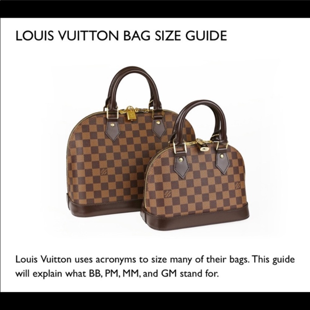 LV Bag size guide - Picture 1 of 5